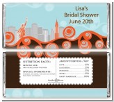 New York Skyline - Personalized Bridal Shower Candy Bar Wrappers