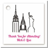 New York Skyline - Personalized Bridal Shower Card Stock Favor Tags