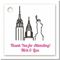 New York Skyline - Personalized Bridal Shower Card Stock Favor Tags