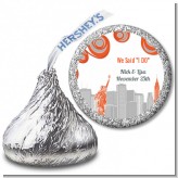 New York Skyline - Hershey Kiss Bridal Shower Sticker Labels