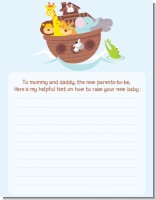 Noah's Ark - Baby Shower Notes of Advice