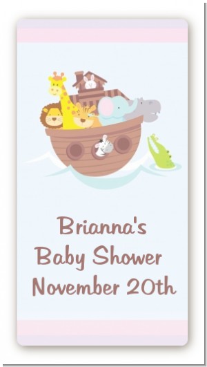 Noah's Ark - Custom Rectangle Baby Shower Sticker/Labels