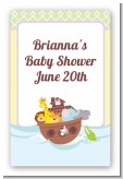 Noah's Ark - Custom Large Rectangle Baby Shower Sticker/Labels