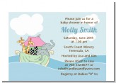 Noah's Ark Twins - Baby Shower Petite Invitations