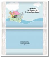 Noah's Ark Twins - Personalized Popcorn Wrapper Baby Shower Favors