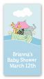 Noah's Ark Twins - Custom Rectangle Baby Shower Sticker/Labels thumbnail