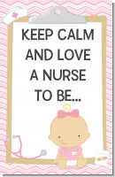 Little Girl Nurse On The Way - Personalized Baby Shower Nursery Wall Art