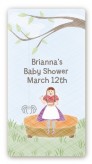 Nursery Rhyme - Lil Miss Muffett - Custom Rectangle Baby Shower Sticker/Labels