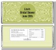 Sage Green - Personalized Bridal Shower Candy Bar Wrappers thumbnail