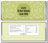 Sage Green - Personalized Bridal Shower Candy Bar Wrappers