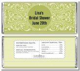 Sage Green - Personalized Bridal Shower Candy Bar Wrappers