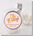 Oh Baby Shower Girl - Personalized Baby Shower Candy Jar thumbnail