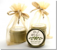 Olive Branch - Bridal Shower Gold Tin Candle Favors