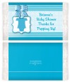 Baby Outfit Blue - Personalized Popcorn Wrapper Baby Shower Favors thumbnail