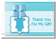 Baby Outfit Blue - Baby Shower Thank You Cards thumbnail