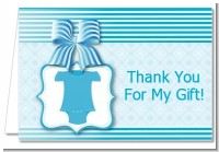 Baby Outfit Blue - Baby Shower Thank You Cards