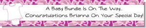 Baby Outfit Pink Camo - Personalized Baby Shower Banners