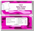 Baby Outfit Pink Camo - Personalized Baby Shower Candy Bar Wrappers thumbnail