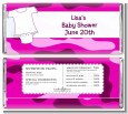 Baby Outfit Pink Camo - Personalized Baby Shower Candy Bar Wrappers thumbnail