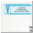 Baby Outfit Blue - Baby Shower Return Address Labels thumbnail