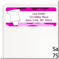 Baby Outfit Pink Camo - Baby Shower Return Address Labels