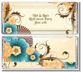 Orange & Blue Floral - Personalized Birthday Party Candy Bar Wrappers thumbnail