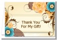 Orange & Blue Floral - Birthday Party Thank You Cards thumbnail