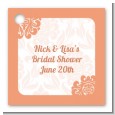 Orange Damask - Personalized Bridal Shower Card Stock Favor Tags thumbnail