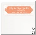 Orange Damask - Bridal Shower Return Address Labels thumbnail