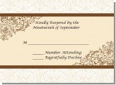 Beige & Brown - Bridal Shower Response Cards