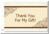 Beige & Brown - Bridal Shower Thank You Cards