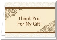 Beige & Brown - Bridal Shower Thank You Cards