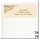 Beige & Brown - Bridal Shower Return Address Labels