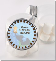 Our Little Boy Peanut's First - Personalized Birthday Party Candy Jar