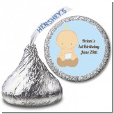 Our Little Boy Peanut's First - Hershey Kiss Birthday Party Sticker Labels