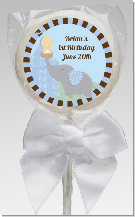 Our Little Boy Peanut's First - Personalized Birthday Party Lollipop Favors
