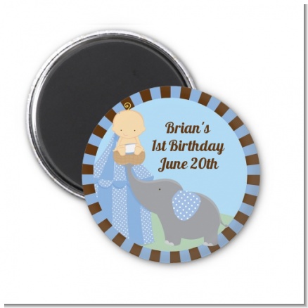 Our Little Boy Peanut's First - Personalized Birthday Party Magnet Favors