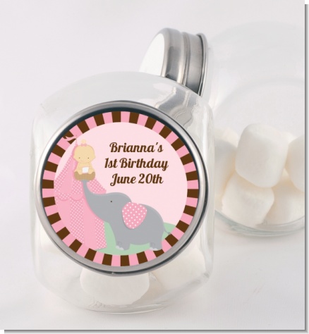 Our Little Girl Peanut's First - Personalized Birthday Party Candy Jar