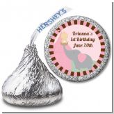 Our Little Girl Peanut's First - Hershey Kiss Birthday Party Sticker Labels