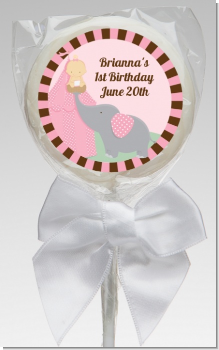 Our Little Girl Peanut's First - Personalized Birthday Party Lollipop Favors
