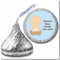 Our Little Peanut Boy - Hershey Kiss Baby Shower Sticker Labels
