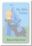 Our Little Peanut Boy - Custom Large Rectangle Baby Shower Sticker/Labels