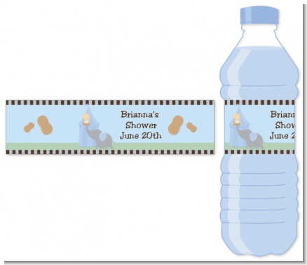 Our Little Peanut Boy - Personalized Baby Shower Water Bottle Labels