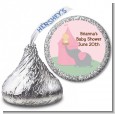 Our Little Peanut Girl - Hershey Kiss Baby Shower Sticker Labels thumbnail