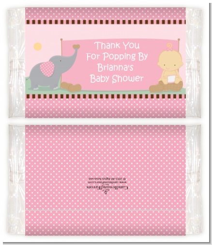 Our Little Peanut Girl - Personalized Popcorn Wrapper Baby Shower Favors