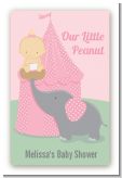 Our Little Peanut Girl - Custom Large Rectangle Baby Shower Sticker/Labels