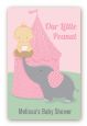Our Little Peanut Girl - Custom Large Rectangle Baby Shower Sticker/Labels thumbnail