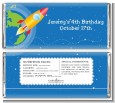 Rocket Ship - Personalized Birthday Party Candy Bar Wrappers thumbnail