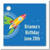 Rocket Ship - Personalized Birthday Party Card Stock Favor Tags