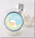 Over The Moon Boy - Personalized Baby Shower Candy Jar